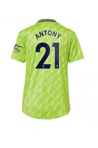 Manchester United Antony #21 Voetbaltruitje 3e tenue Dames 2022-23 Korte Mouw
